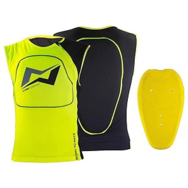 Gilet Traspirante con Protezione Paraschiena MOTS (Rosso)
